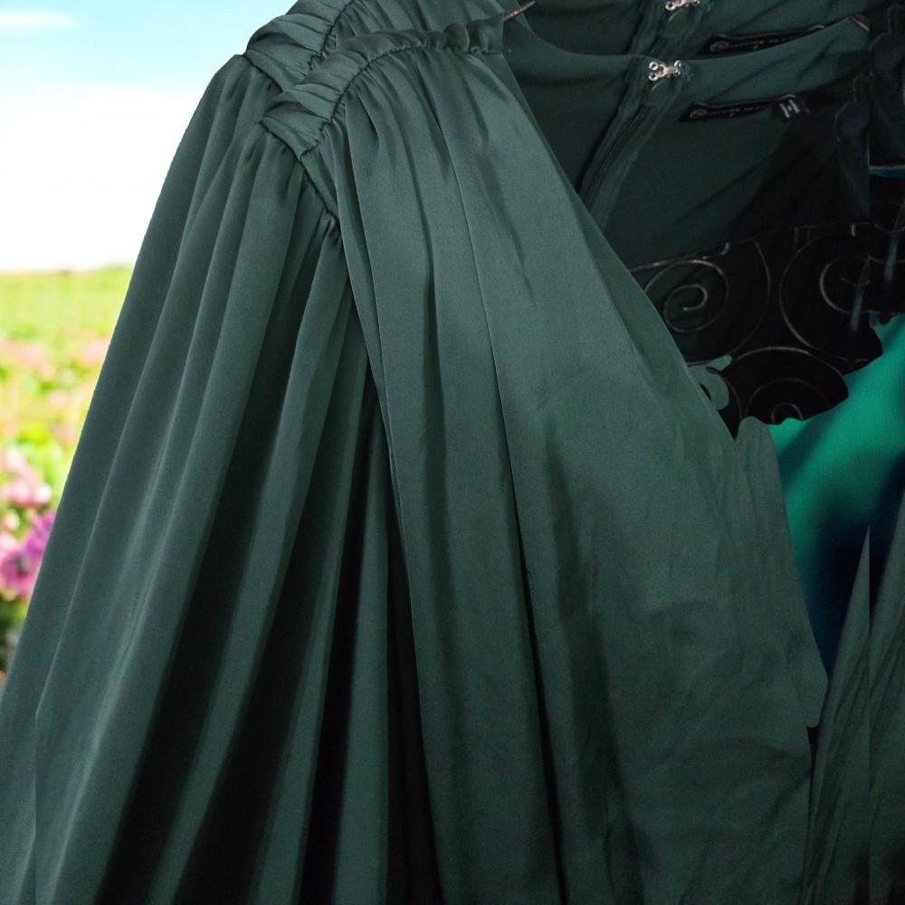 Fashion to Figure Deep Green Long Sleeve Dress Size 2x - Picture 5 of 7